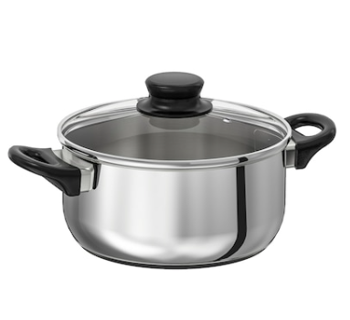 IKEA Cookware - Pot with Lid, Stainless Steel, 2.8L