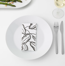 Load image into Gallery viewer, IKEA Paper Napkin, White/Black, floral
