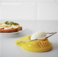 Load image into Gallery viewer, IKEA Egg Slicer, Yellow/ Silver
