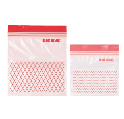 IKEA Resealable bag, Red, Pack of 60