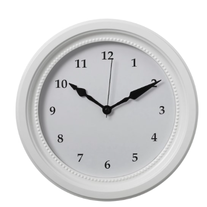 IKEA Wall Clock, 35cm, White