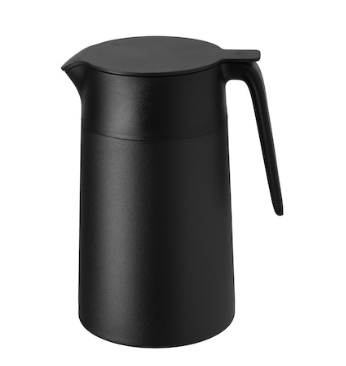 IKEA Vacuum flask, Steel Body, Black, 1.2 l, Metal Insert