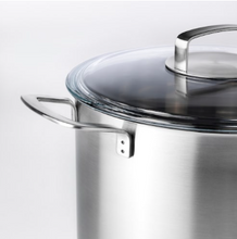 Load image into Gallery viewer, IKEA Stock Pot with lid, Stainless Steel body / Glass lid, 10 l
