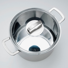 Load image into Gallery viewer, IKEA Stock Pot with lid, Stainless Steel body / Glass lid, 10 l
