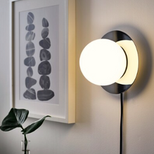 Load image into Gallery viewer, IKEA Table/ Wall Lamp, Chrome-plated/ Opal White, Glass, 16 cm
