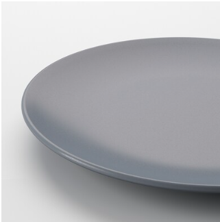 IKEA Plate, Grey-blue, 26 cm, Pack of 4