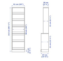 Load image into Gallery viewer, IKEA Shelving Unit with Plinth, Grey, 61x37x212 cm
