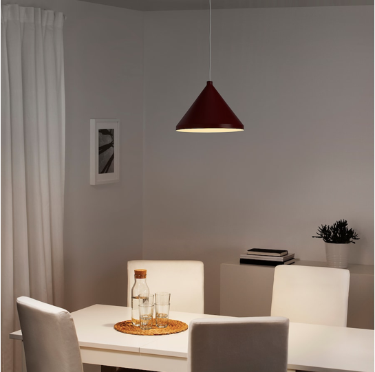 IKEA Pendulum lamp, Dark Red, 33 cm