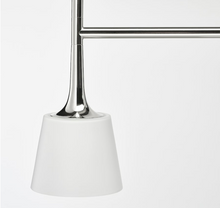 Load image into Gallery viewer, IKEA LED Pendant Lamp with 5 lamps, Nickel-plated/ Opal white glass
