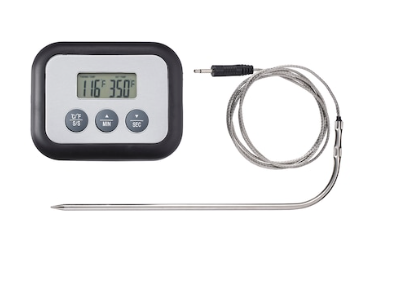 IKEA Meat Thermometer/Timer, Digital, Black