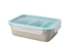 Load image into Gallery viewer, IKEA Lunch box with inserts, Rectangular, Turquoise /beige1.0 l
