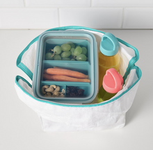 Load image into Gallery viewer, IKEA Lunch box with inserts, Rectangular, Turquoise /beige1.0 l
