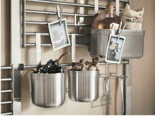 Load image into Gallery viewer, IKEA Rail with hooks and Container, Stainless Steel
