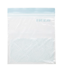 Load image into Gallery viewer, IKEA Resealable bag, Patterned, 1L, Blue, Pack of 25
