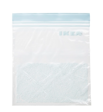 IKEA Resealable bag, Patterned, 1L, Blue, Pack of 25