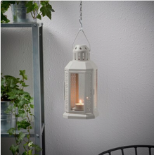 Load image into Gallery viewer, IKEA Lantern for tealight, in/outdoor, grey, 22 cm
