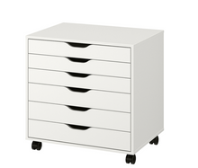 Load image into Gallery viewer, IKEA Drawer unit on Castors, White, 67x66 cm
