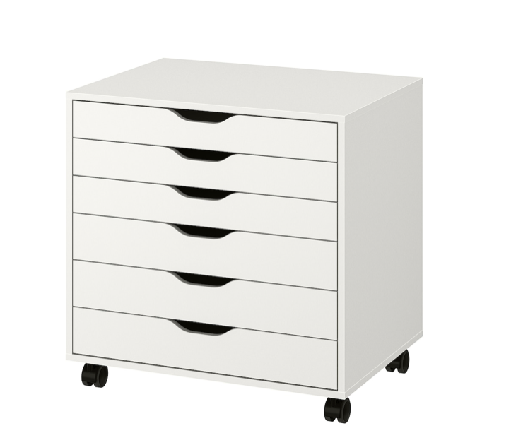 IKEA Drawer unit on Castors, White, 67x66 cm