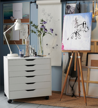 Load image into Gallery viewer, IKEA Drawer unit on Castors, White, 67x66 cm
