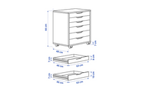 Load image into Gallery viewer, IKEA Drawer unit on Castors, White, 67x66 cm
