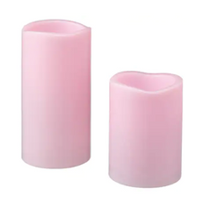 Load image into Gallery viewer, IKEA LED block Candle in/out, Set of 2, Battery-operated, Pink
