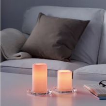 Load image into Gallery viewer, IKEA LED block Candle in/out, Set of 2, Battery-operated, Pink
