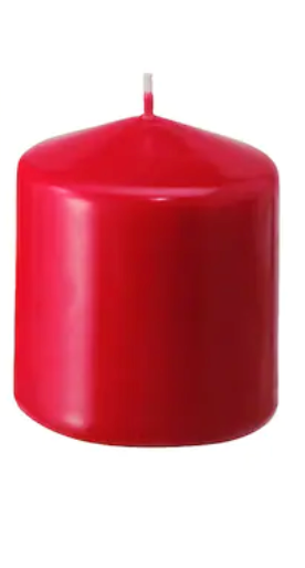 IKEA Candle, Red, Unscented, 8cm (3.25 inches)